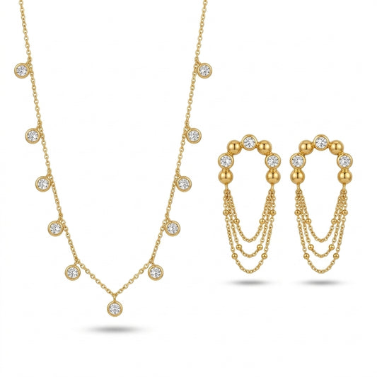Diamond Necklace, Ring and Earring combo