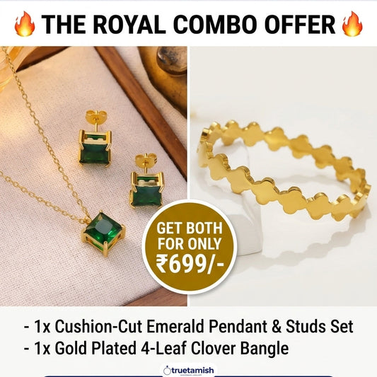 Combo Peacock Necklace set and Anti tarnish Bangle