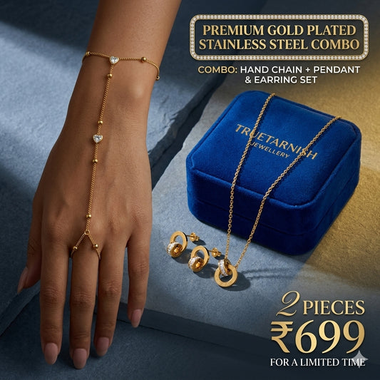 Combo Doce Necklace set and Anti tarnish Hand chain